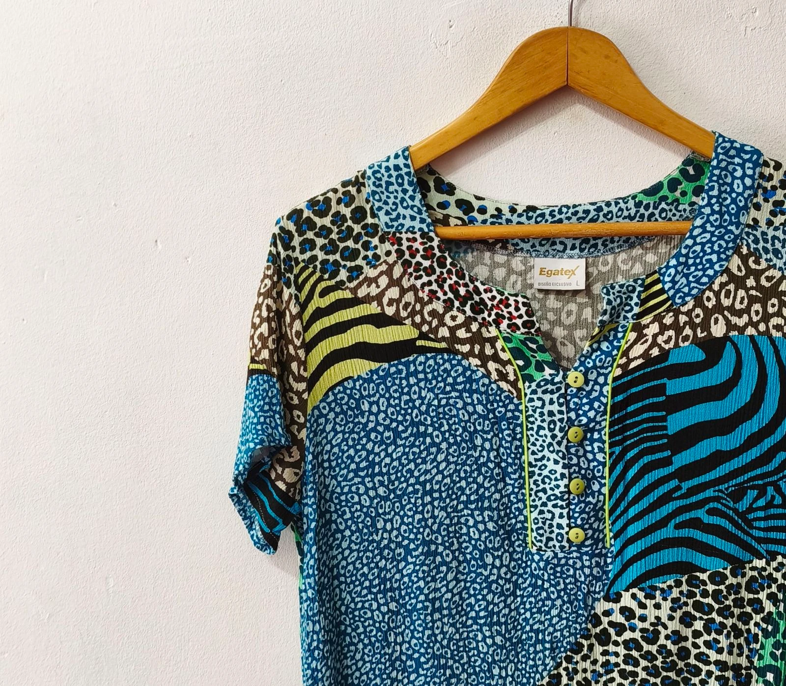 Egatex blauwe zomerjurk voor dames maat L – photo 5